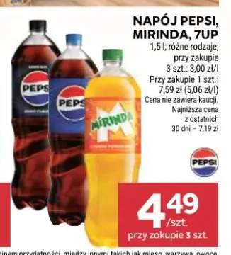 Napój Pepsi, Mirinda, 7up