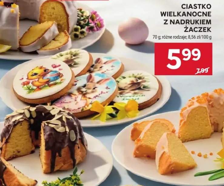 Ciastko wielkanocne z nadrukiem zaczek