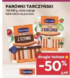 Parówki z szynki różne rodzaje