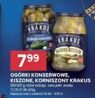 Ogórki konserwowe, kiszone, korniszony