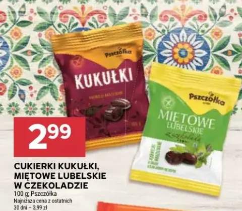 Cukierki kukułki, miętowe lubelskie w czekoladzie