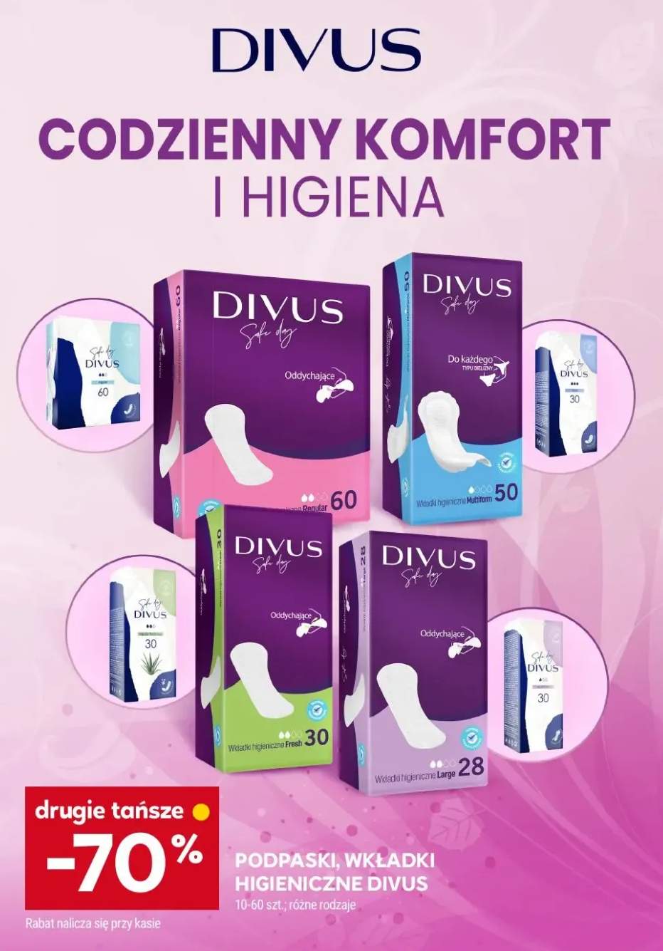 Wkładki higieniczne oddychające Regular