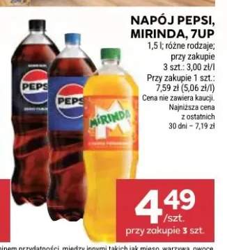 Napój Pepsi, Mirinda, 7up