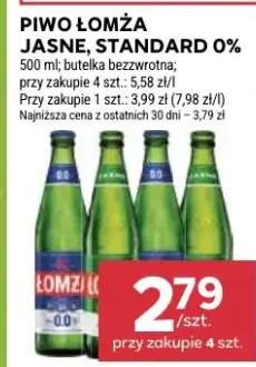 Piwo jasne, standard Łomża 0%