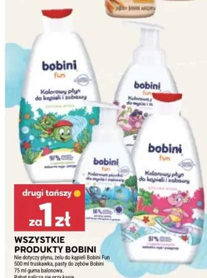 Wszystkie produkty płyn, żel do kąpieli, pasty do zębów, guma balonowa