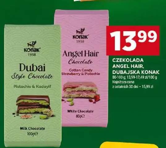 Czekolada angel hair, dubajska konak