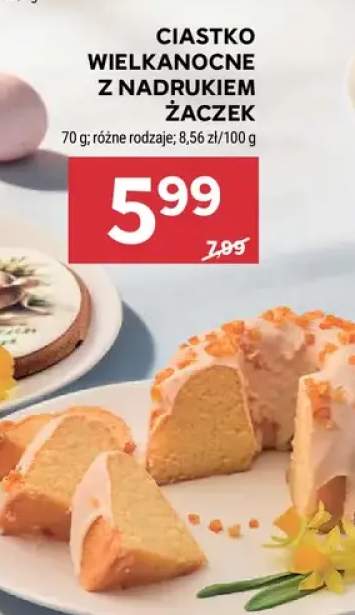 Ciastko wielkanocne z nadrukiem zaczek