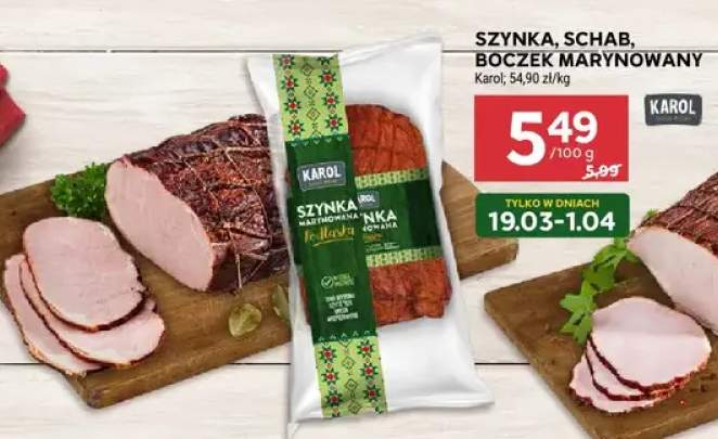 Szynka, schab, boczek marynowany