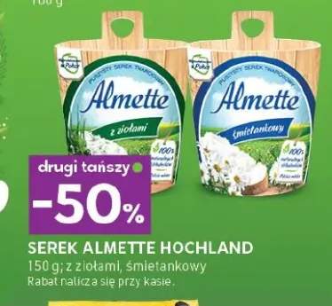 Serek Almette Hochland z ziołami, śmietankowy