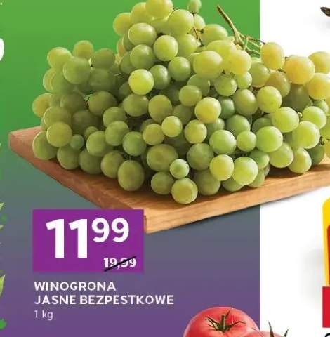 Winogrona jasne bezpestkowe