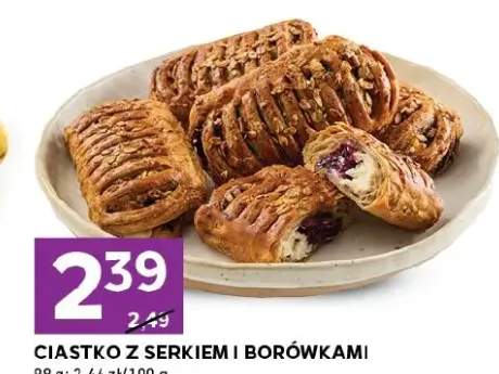 Ciasto z serkiem i borówkami