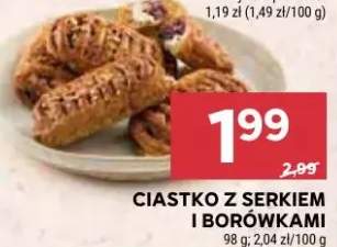 Ciastko z serkiem i borówkami