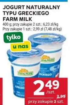 Jogurt naturalny typu greckiego farmilk