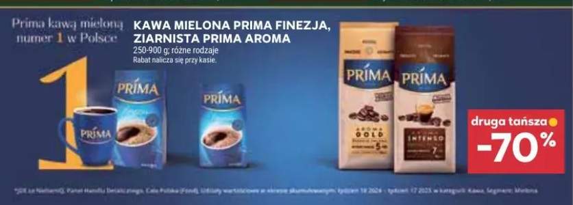 Kawa mielona Prima Finezja, ziarnista Prima Aroma