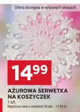 Ażurowa serwetka na koszyczek