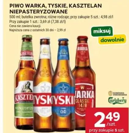 Piwo Warka, Tyskie, Kasztelan niepasteryzowane