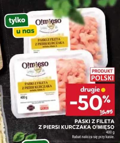 Paski z fileta z piersi kurczaka