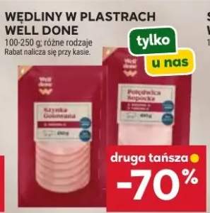 Wędliny w plastrach Well Done różne rodzaje