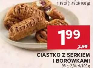 Ciastko z serkiem i borówkami