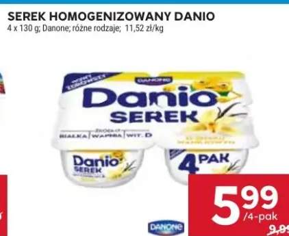 Serek homogenizowany Danio różne rodzaje