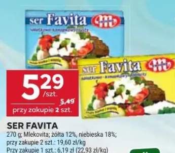 Ser Favita Mlekovita, żółta 12%, niebieska 18%