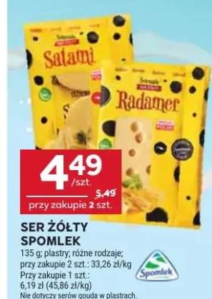 Ser żółty Spomlek różne rodzaje