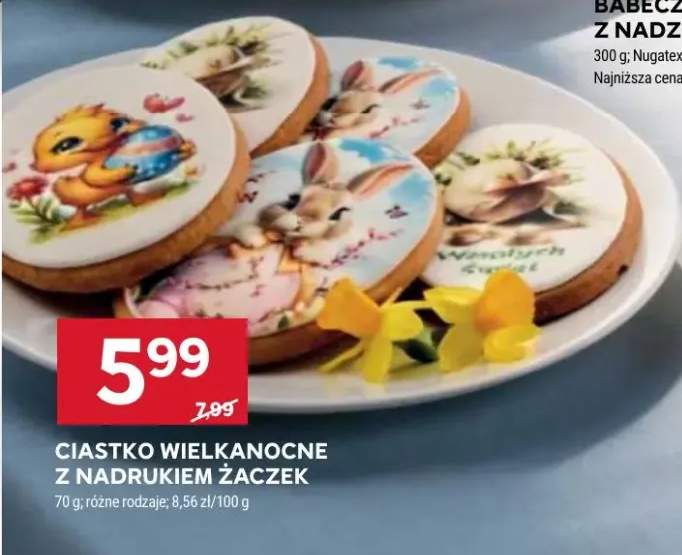 Ciastko wielkanocne z nadrukiem żaczek