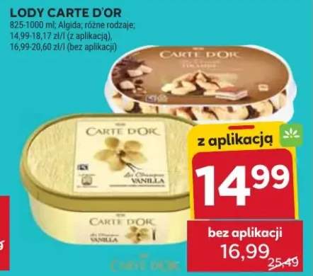 Lody Algida, różne rodzaje (bez aplikacji)