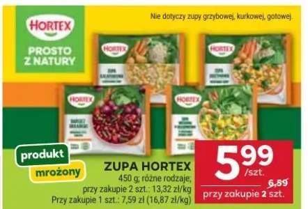 Zupa Hortex różne rodzaje, przy zakupie 2 szt.