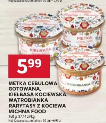 Metka cebulowa gotowana kiełbasa kociewska, wątrobianka rarytasy z Kociewa Michna Food
