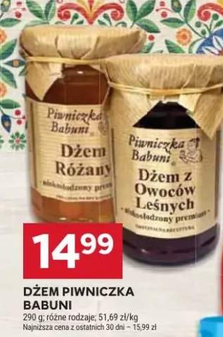 Dżem Piwniczka Babuni różne rodzaje