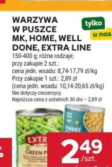 Warzywa w puszce MK, Home, Well Done, Extra Line