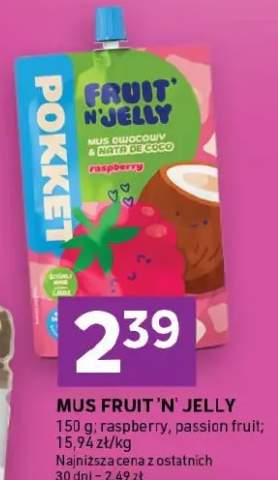 Mus fruit 'n' jelly raspberry, passion fruit