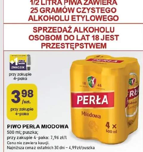 Piwo miodowa puszka