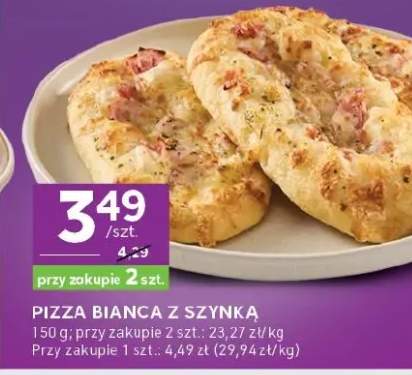 Pizza bianca z szynką