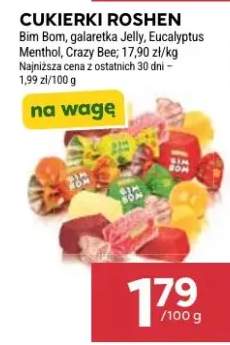 Cukierki Bim Bom, galaretka Jelly, Eucalyptus Menthol, Crazy Bee