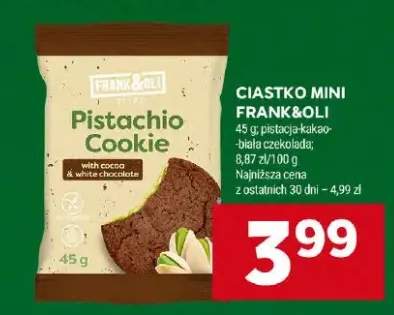 Ciastko mini pistacja-kakao-biała czekolada