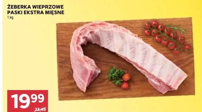 Żeberka wieprzowe paski ekstra mięsne