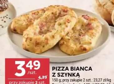 Pizza bianca z szynką
