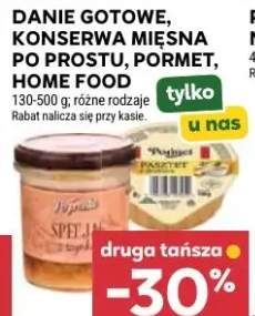 Danie gotowe, konserwa mięsna po prostu, pormet