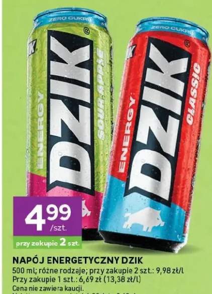 Napój energetyczny różne rodzaje