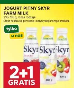 Jogurt pitny Skyr Farm Milk różne rodzaje