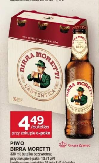 Piwo birra moretti