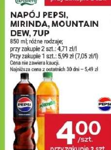 Napój Pepsi, Mirinda, Mountain Dew, 7UP