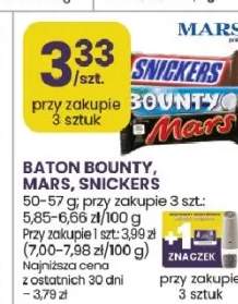 Baton Bounty, Mars, Snickers