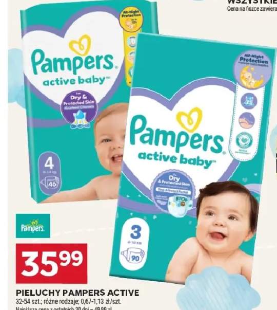 Pieluszki active baby rozmiar 4