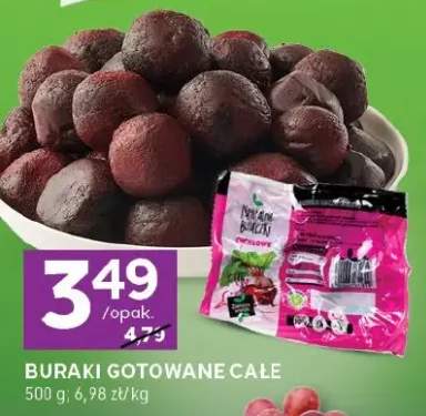 Buraki gotowane całe