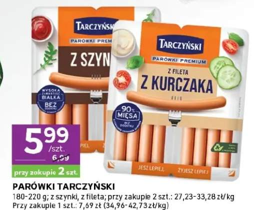 Parówki premium z fileta z kurczaka Tarczyński