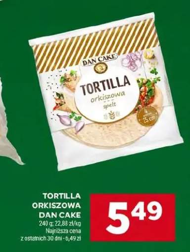 Tortilla orkiszowa spelt Dan Cake