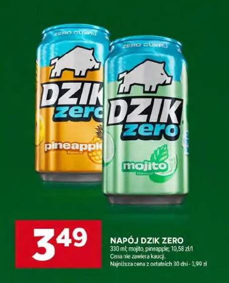 Napój Dzik Zero pineapple